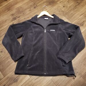 Columbia Black Charcoal Unisex Women's Full Zip Jacket Sz L